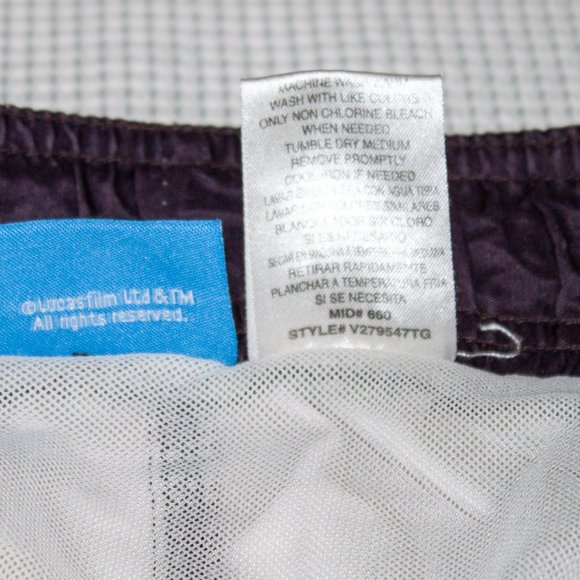 STARWARS Men's Graphic Long Swimwear Shorts Lucasfilm Ltd Size Large Pre-owned - Picture 8 of 9